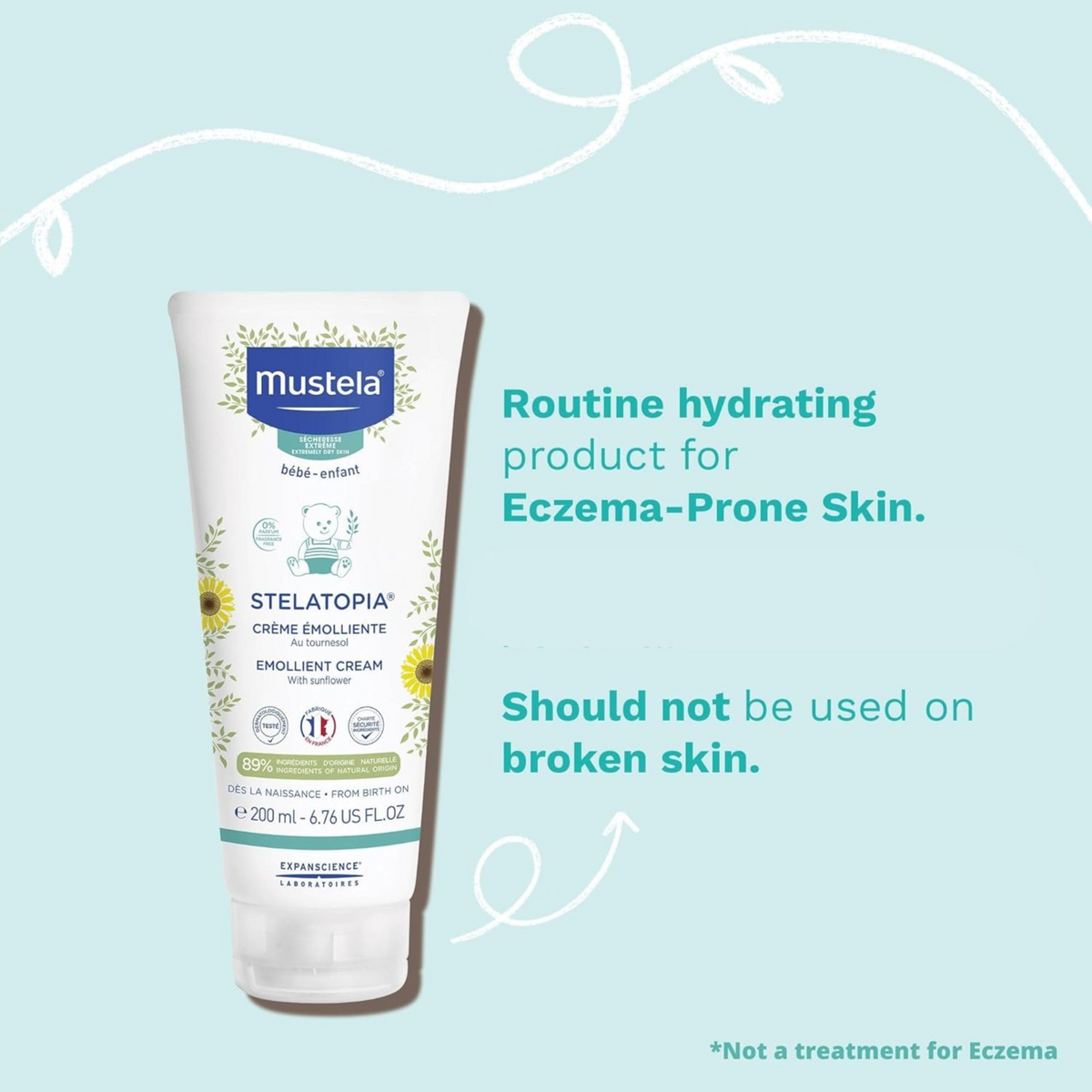 Mustela Stelatopia Emollient Cream 200ml Tube Explore
