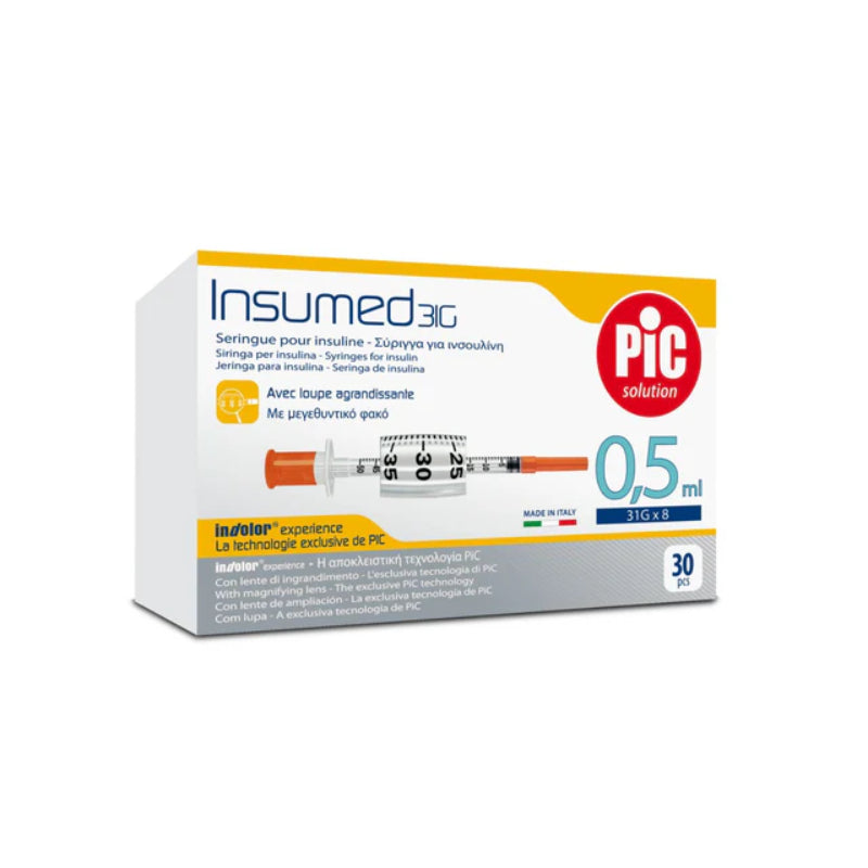 Pic Insumed Pic-Insumed Syringe 0.5 Ml 30PC | Buy Now